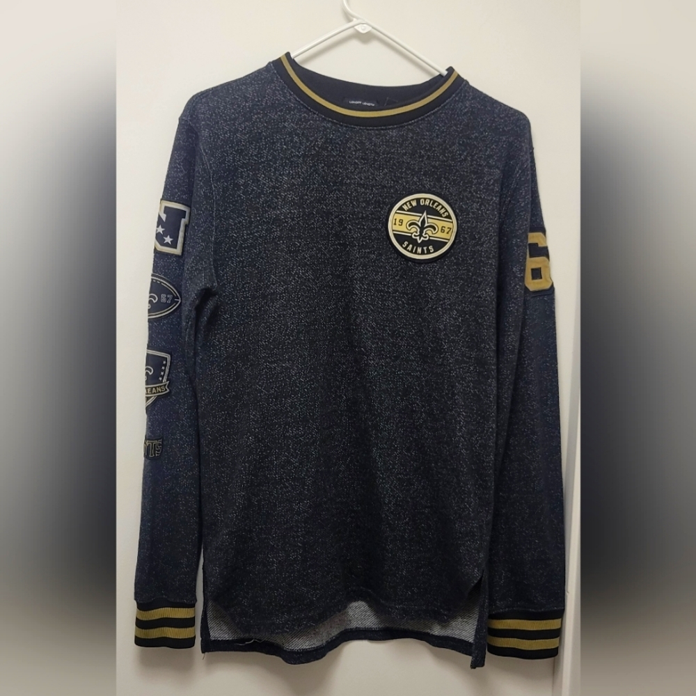 New Orleans Saints Long Sleeve Sweat Shirt NFL TEAM APPAREL small